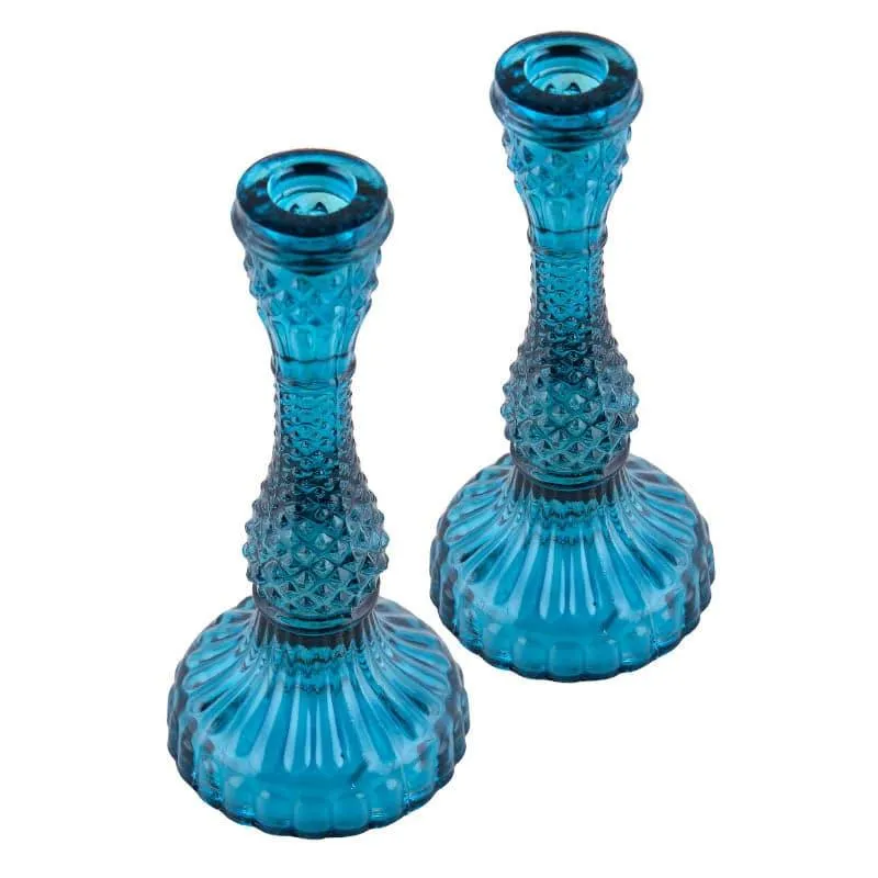 Roxxy Candle Stand (Sea Blue) - Set Of Two media 3