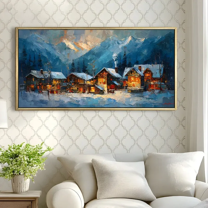 Evening Gleam Canvas Wall Painting With Frame media 4