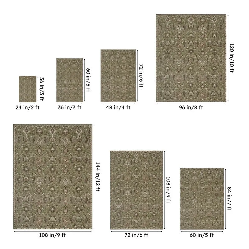 Daniyar Ethnic Carpet - Beige media 12