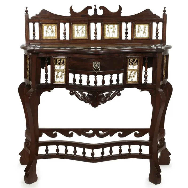 Royal Teak Wood Console Table media 4