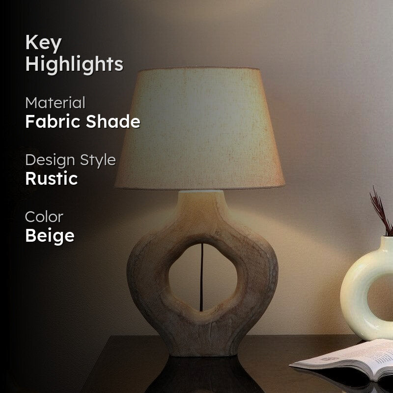 Mishuna Kian Fabric Table Lamp - Beige media 2