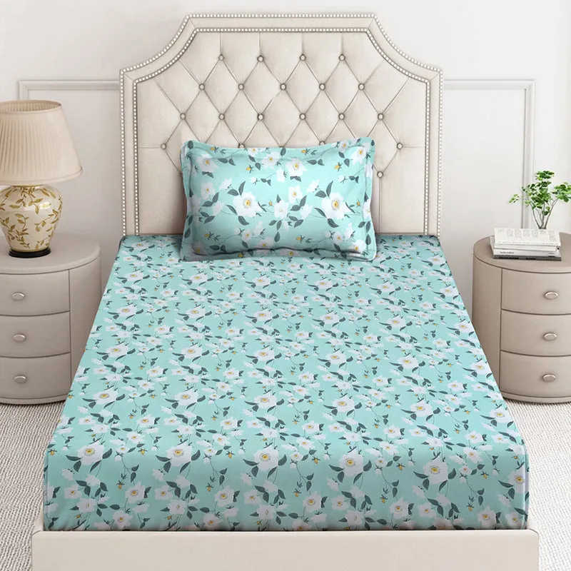 Flower Fable Floral Bedsheet - 130 GSM media 3