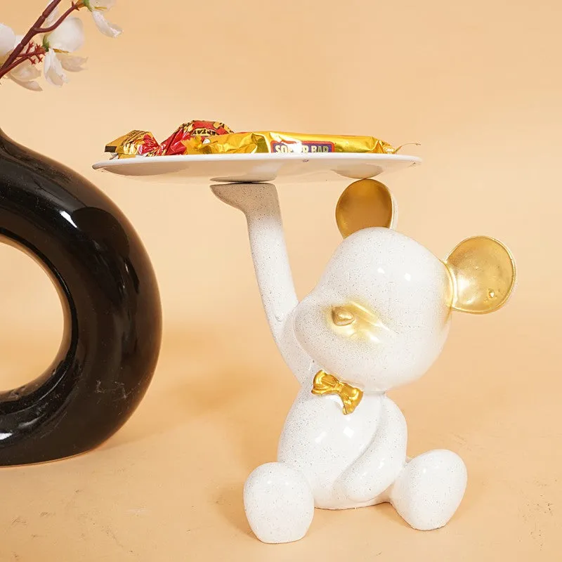 Playful White Monkey with Golden Tray media 3