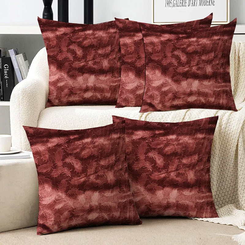 Flower Punch Velvet Cushion Cover - Set Of Five media 1