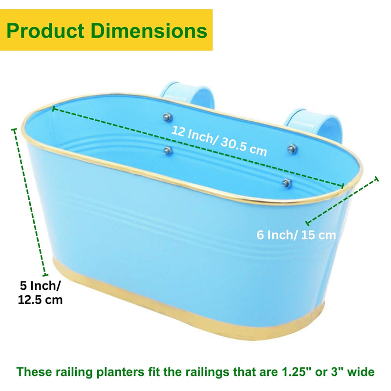 Norva Hanging Planter (Blue) - Set Of Six media 3