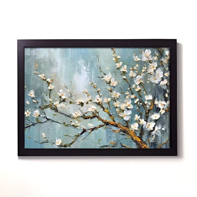 Snowy Blooms Wall Painting media 3