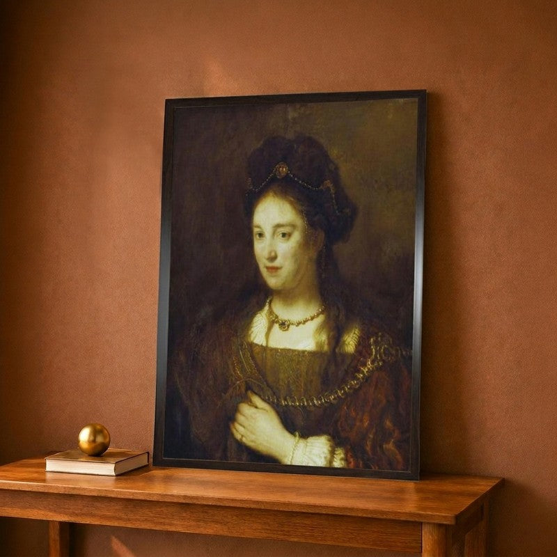 Saskia The Wife Of Rembrandt 1643 Canvas Wall Painting - 9 x 12 Inches