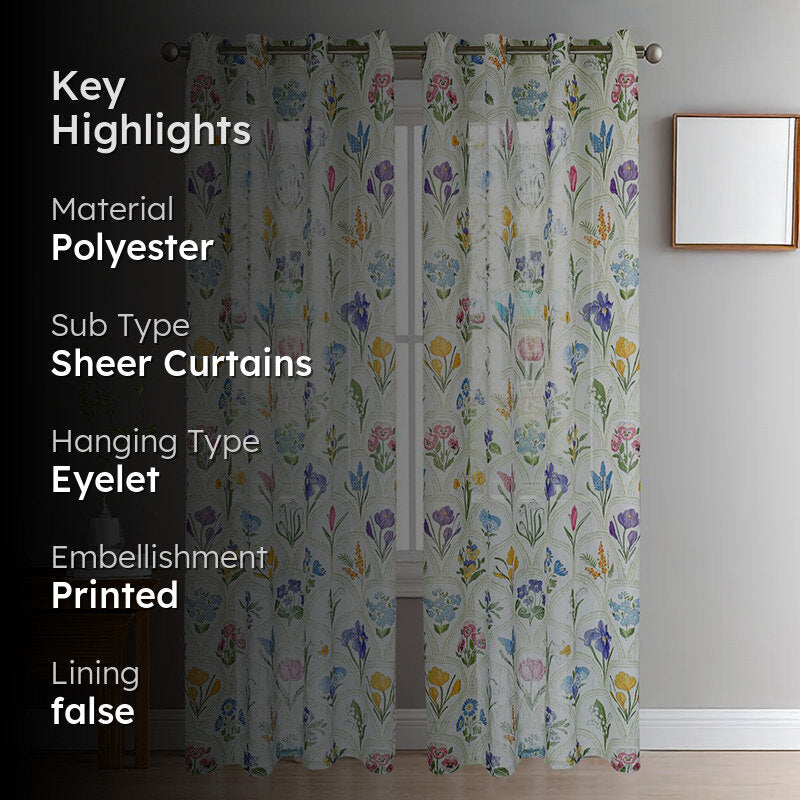 Clearra Linen Texture Sheer Curtain - Set Of Two media 2