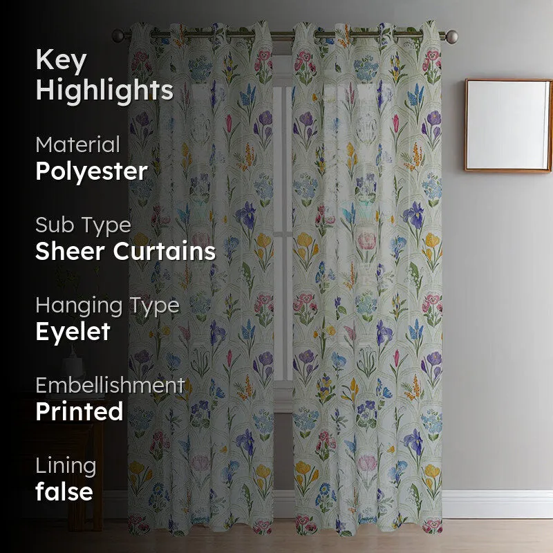 Clearra Linen Texture Sheer Curtain - Set Of Two media 2