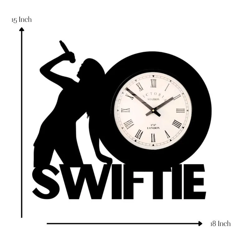Swiftie Steel Analog Wall Clock - Black media 7