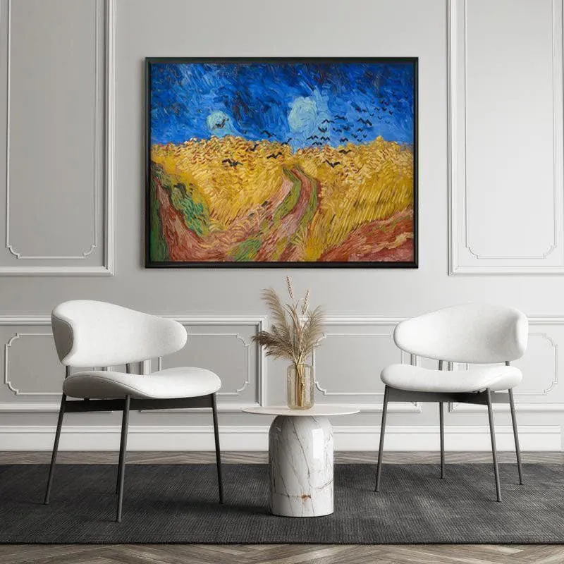 Wheatfield With Crows 1890 By Vincent Van Gogh - Black Frame media 5