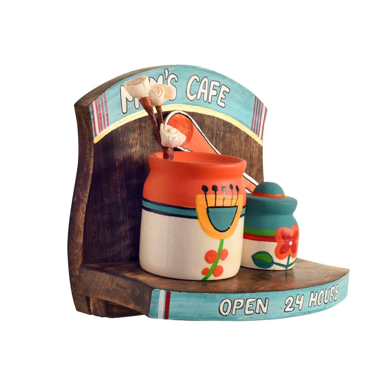 24 Hours Cafe Wood & Ceramic Wall Accent - Three Piece Set media 5