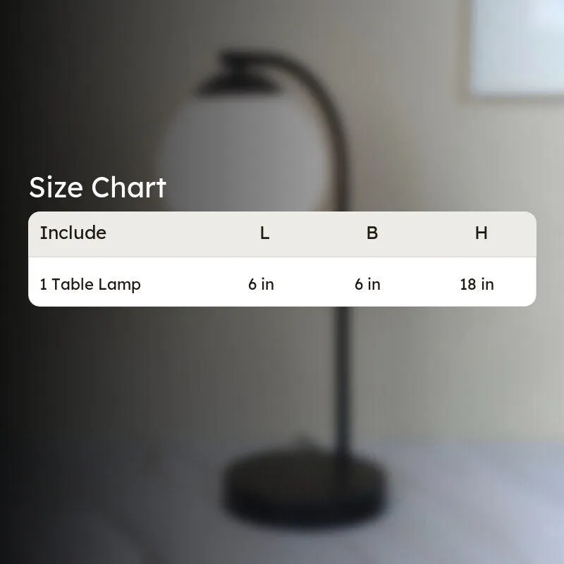 Piccolo Solid Iron Moon LED Table Lamp - White,Black media 7