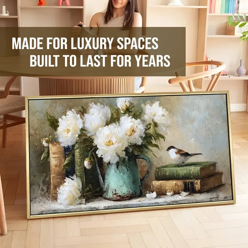 Vintage Charm Canvas Wall Painting With Frame media 5