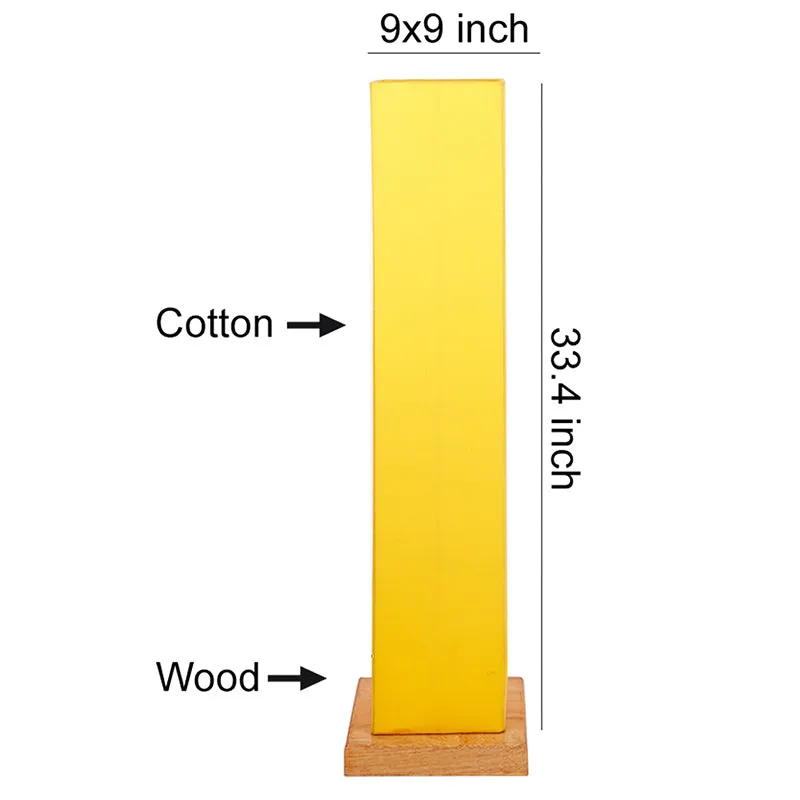 Miya Wooden Tower Floor Lamp - Yellow media 4