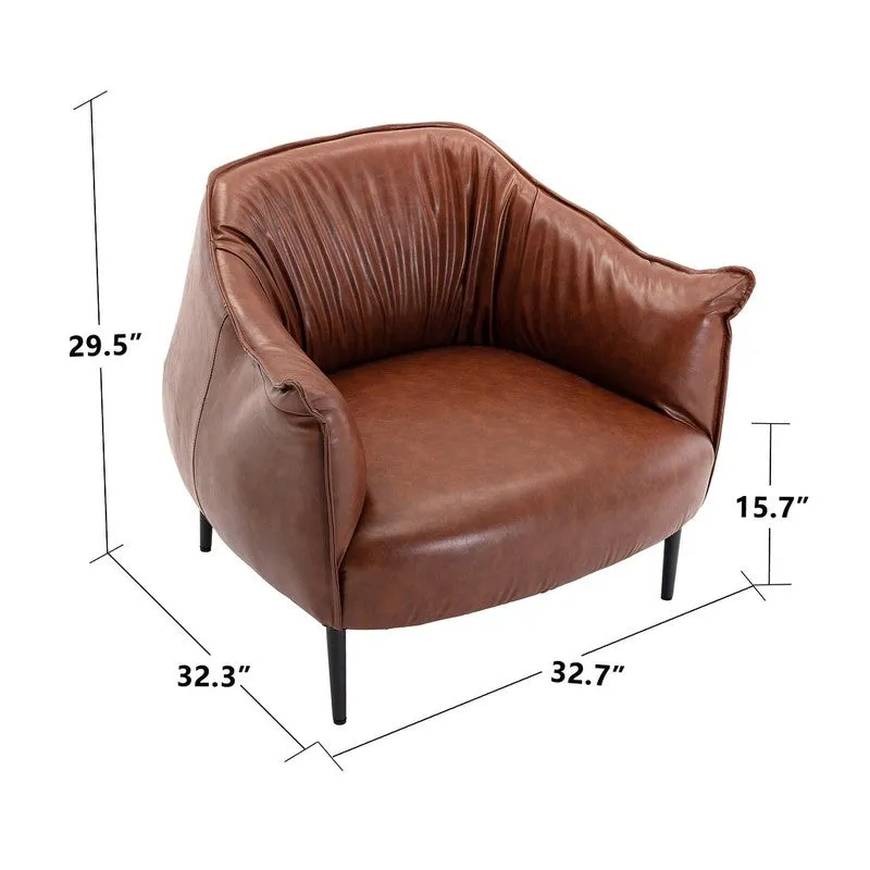 Elvora Neem Wood Accent Chair - Brown media 9
