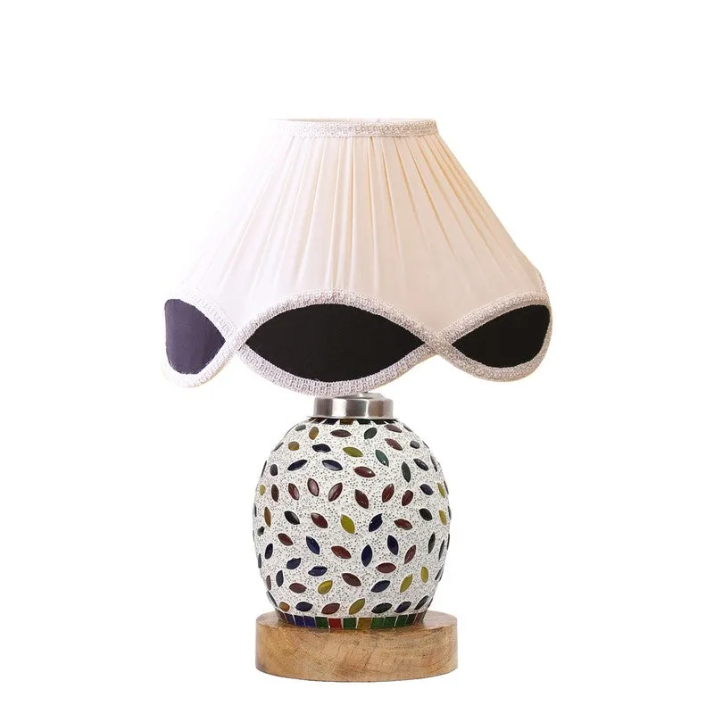 Serixa Pleated Wooden Table Lamp - Multicolor media 5