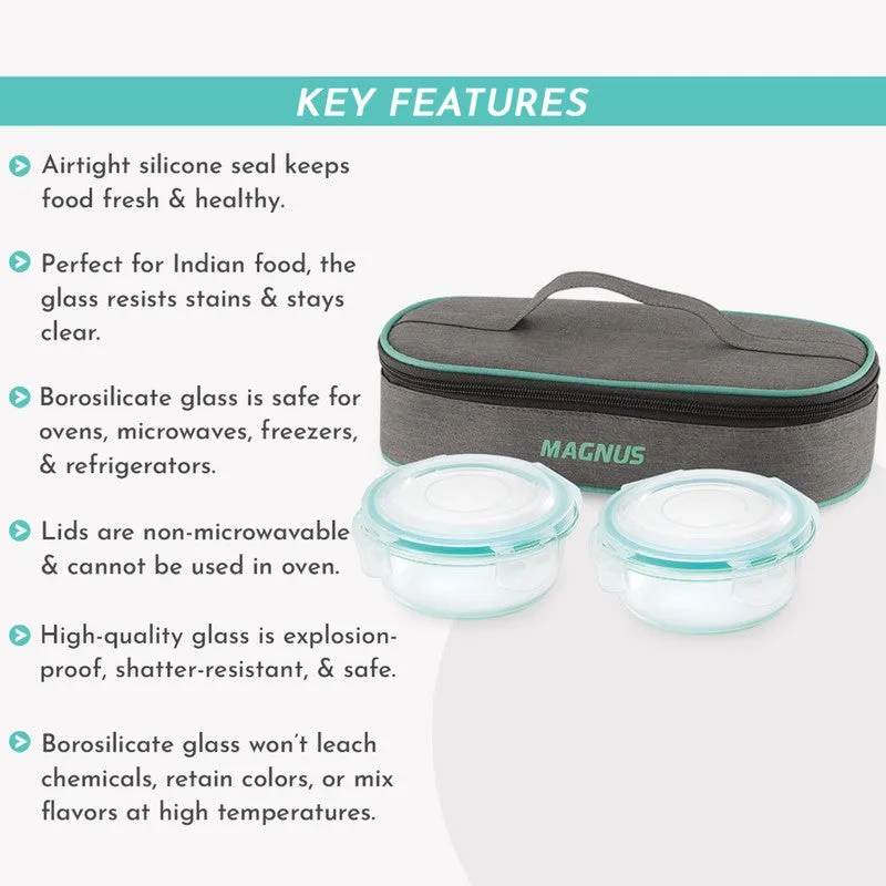 Zenix Compact Lunch Box with Lunch Bag - Three Piece Set media 7