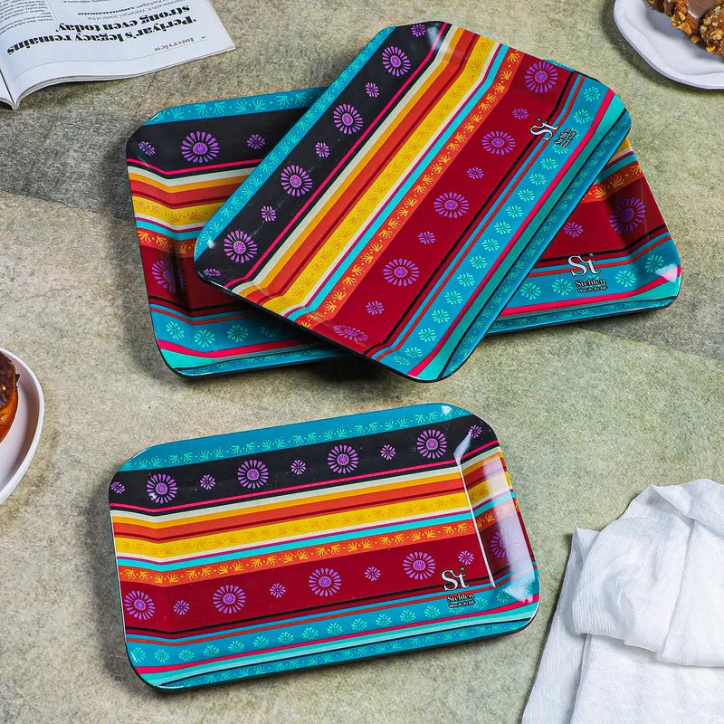 Ethnic Borders Melamine Serving Tray - Set Of Three media 1