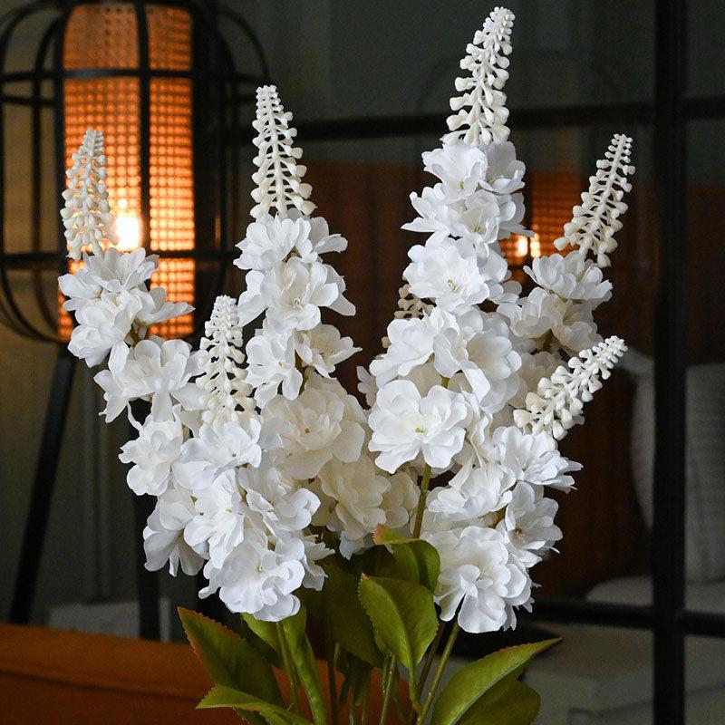 Faux Everlasting Snapdragon Flower Stick - Off White media 3