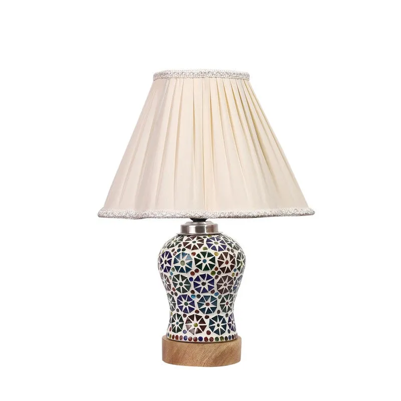 Astrona Pleated Wooden Table Lamp - Multicolor media 5