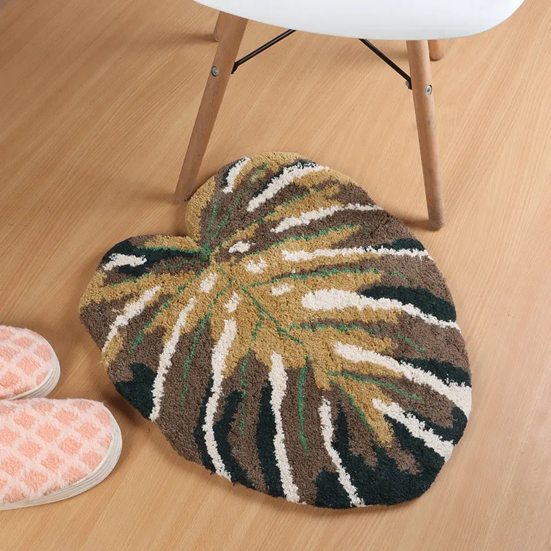 Monsterosa Poly Cotton Bath Mat- Brown media 1