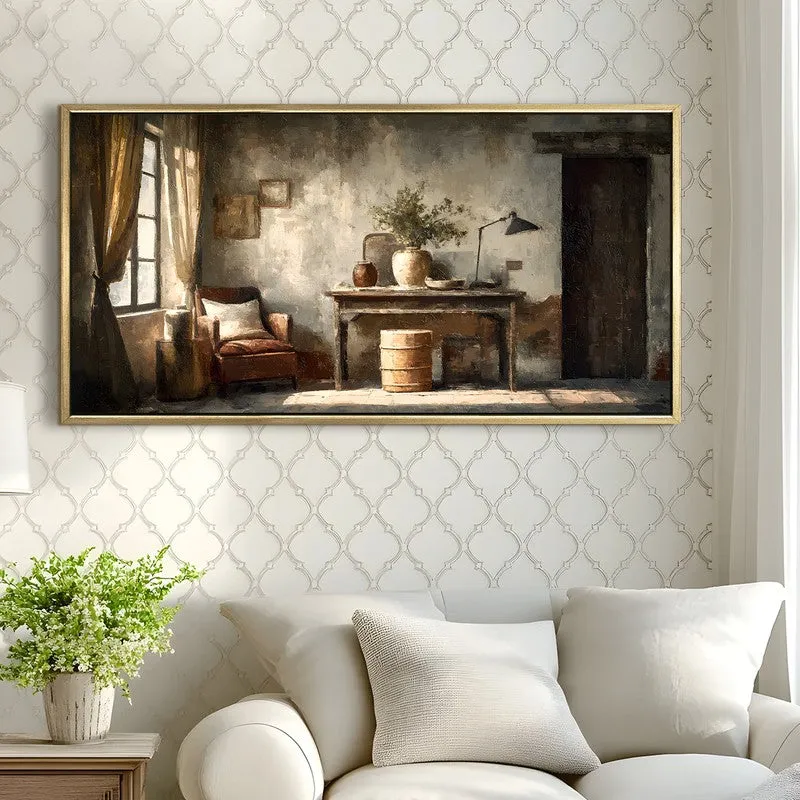 Reminiscence Canvas Wall Painting With Frame media 4