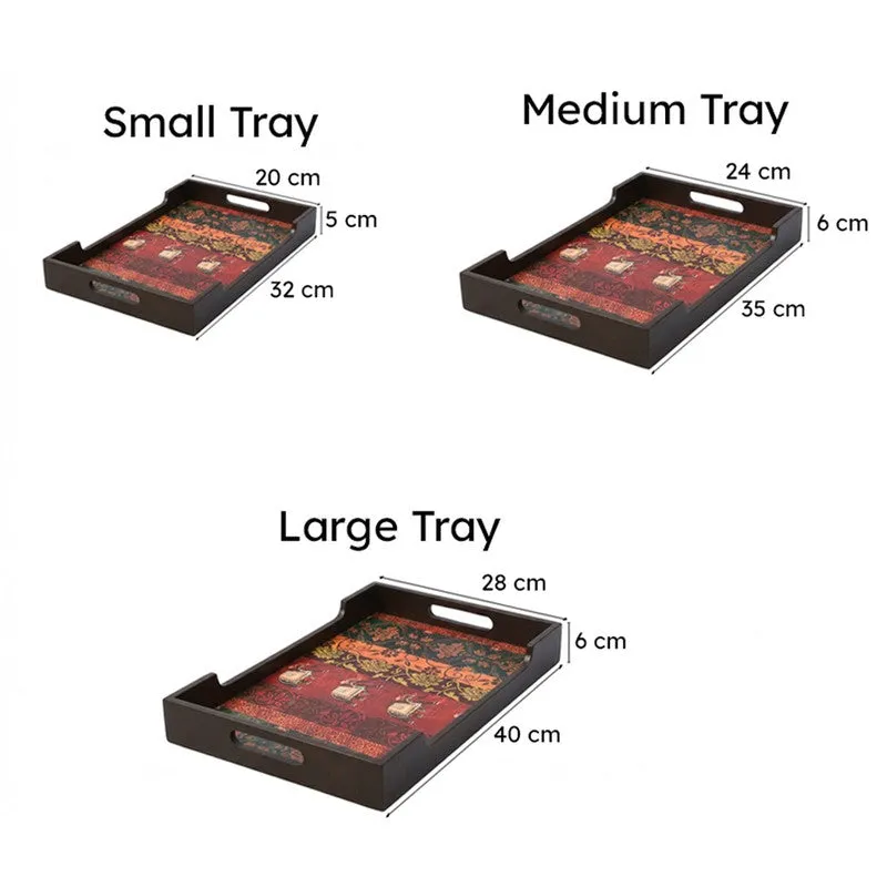 Saanj Serving Tray - Set Of Three media 7