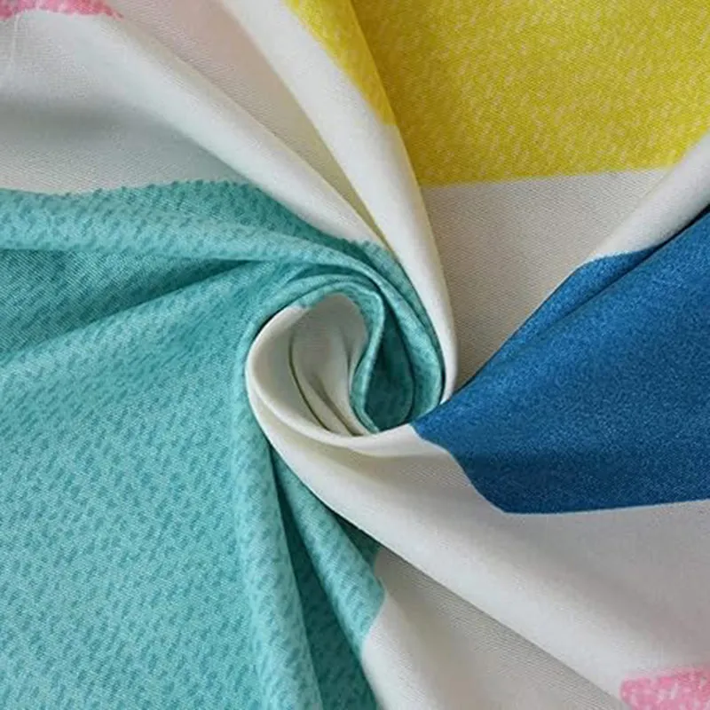 Agnes Geometric Fitted Microfiber Bedsheet (Multicolor) - 130 GSM media 6