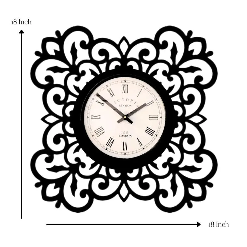 Orna Steel Analog Wall Clock - Black media 7