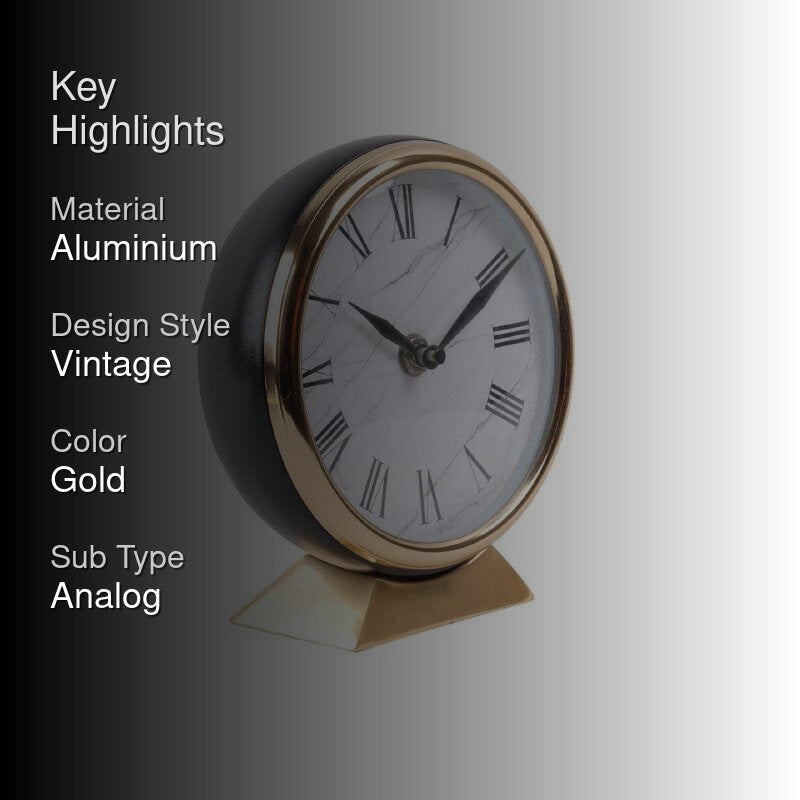 Sacha Gaspard Table Clock - Black & White media 2