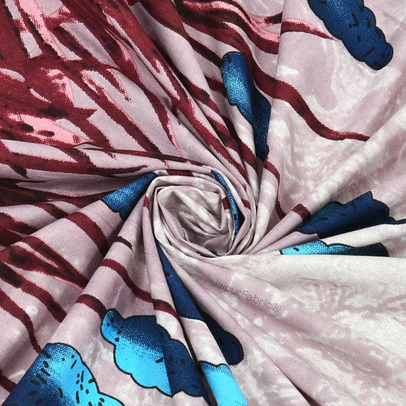 Doodle Dreams Floral Cotton Bedsheet (Maroon) - 140 TC media 4