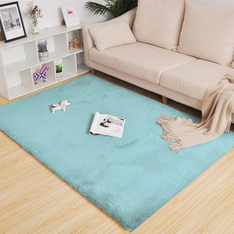 Ruffle Luxe Area Rug - Turquoise media 1