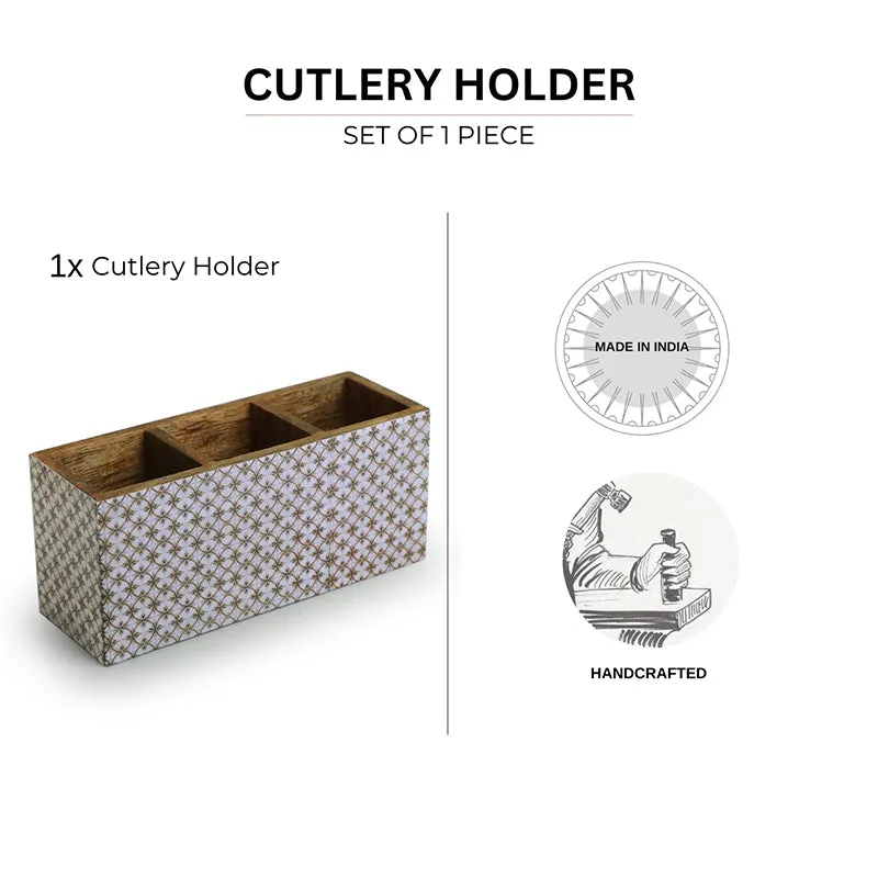 Takhti Trio Wood Cutlery Stand media 4