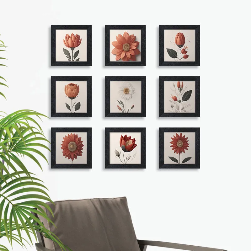 Nagma Flora Wall Art - Set Of Nine media 1