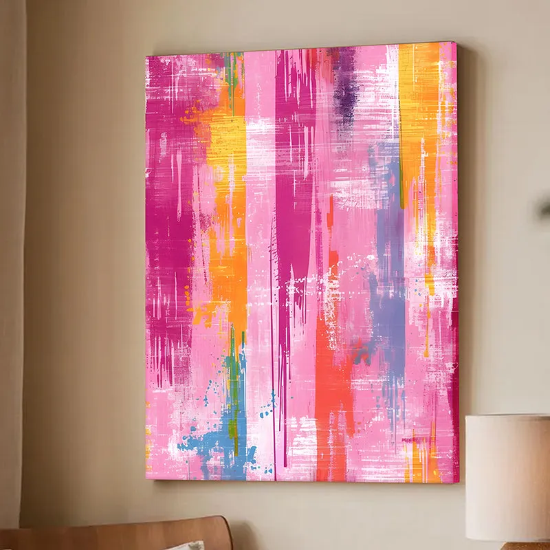 Strokes Of Pink Wall Art media 4