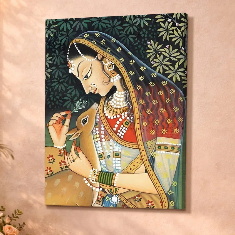 Rajasthan Princess Canvas Wall Art & Paintings media 4