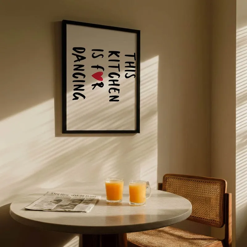 Kitchen for Dancing Archival Canvas Wall Art - Black media 5