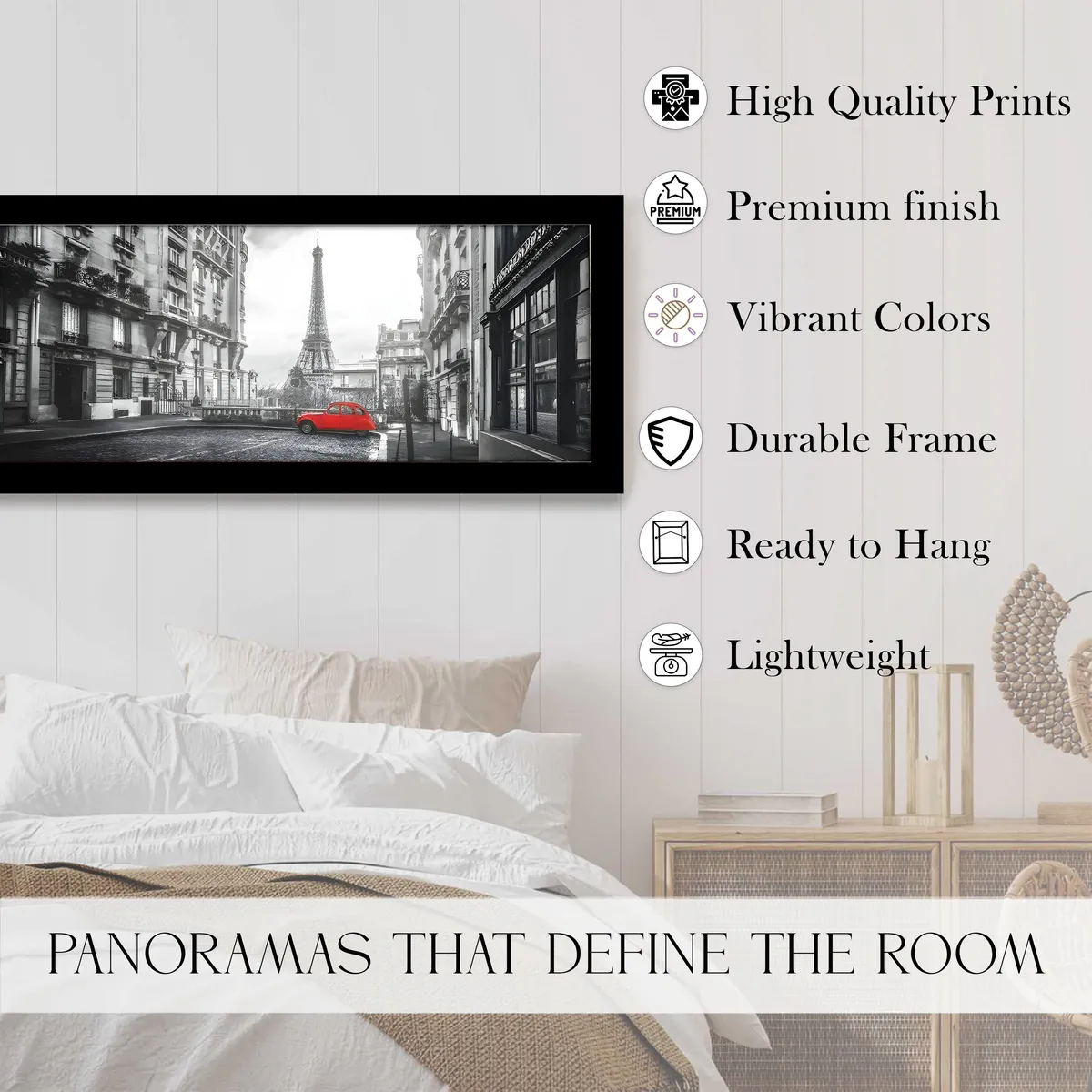 Classic Paris Street Wall Painting With Frame media 3