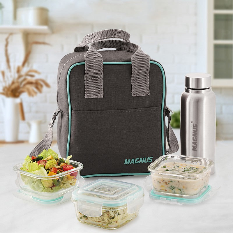 Elyra Lunch Box with Bottle & Lunch Bag - Five Piece Set media 4