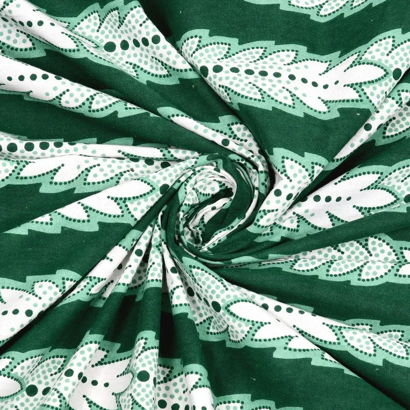 Designy Cotton Bedsheet (Green,White) - 240 TC media 5
