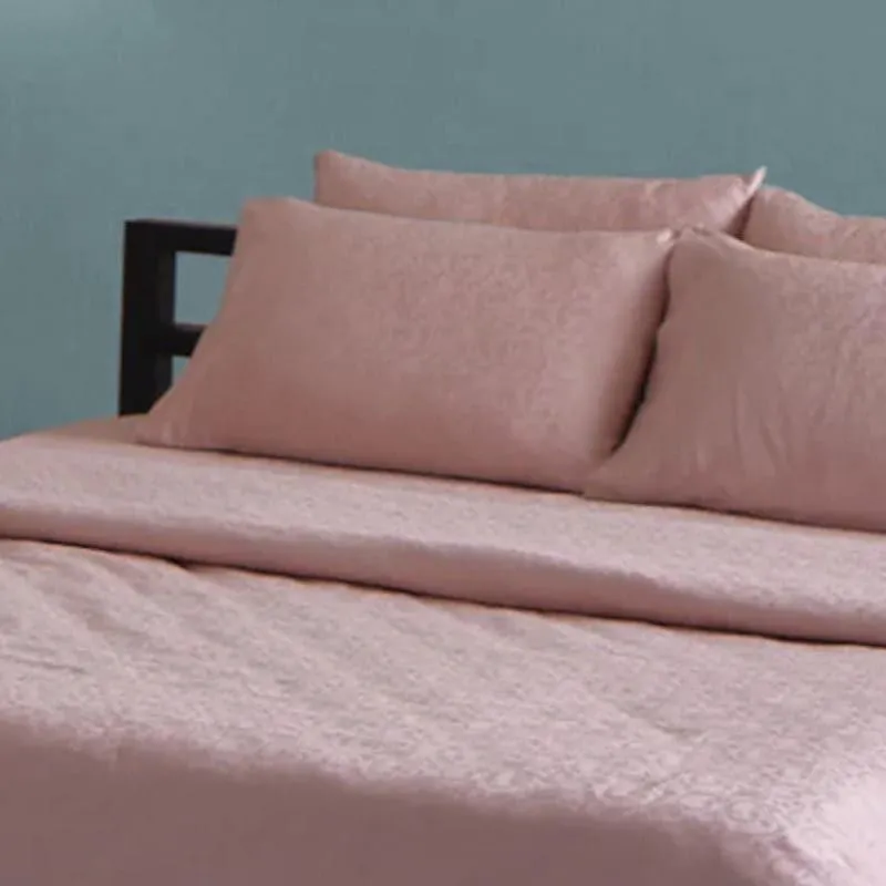 Damask Ethnic Cotton Bedsheet (Pink) - 300 TC media 4