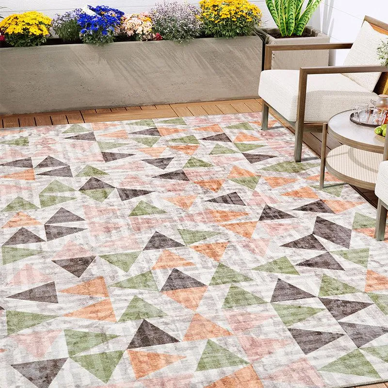 Isaac Geometric Carpet - Orange & Pink media 3
