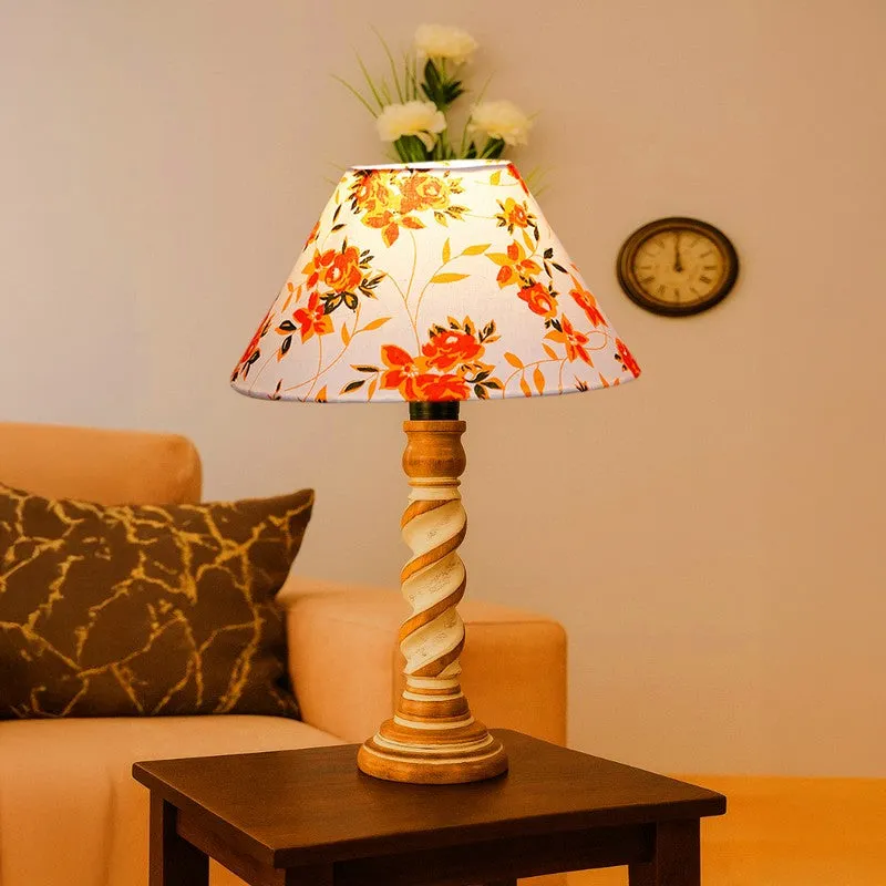 Modera Kavo Floral Wooden Table Lamp - Multicolor media 3