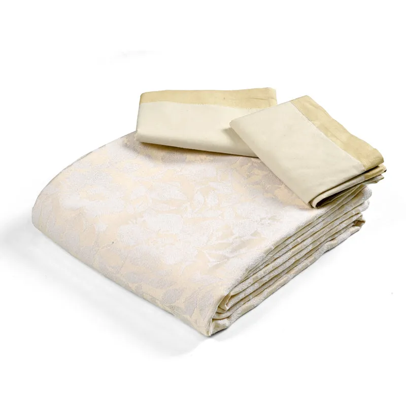 Saral Home Kanan Cotton Bedsheet (Ivory) - 224 TC media 5