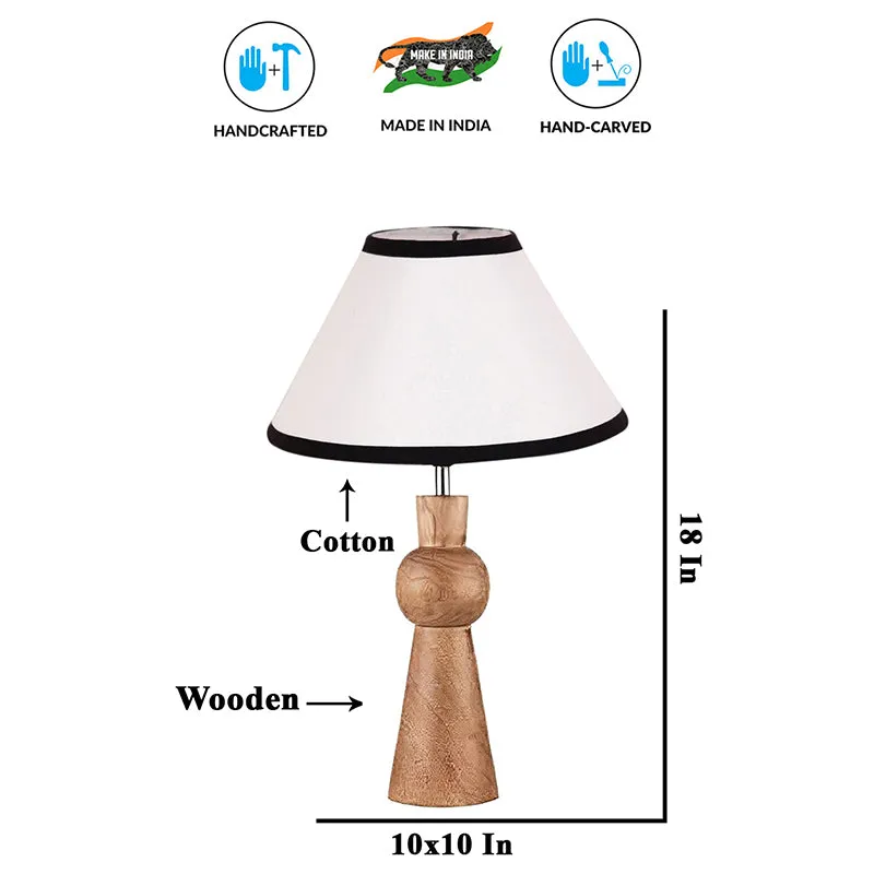 Angler Edge Neo Wooden Table Lamp - White,Brown,Black media 5