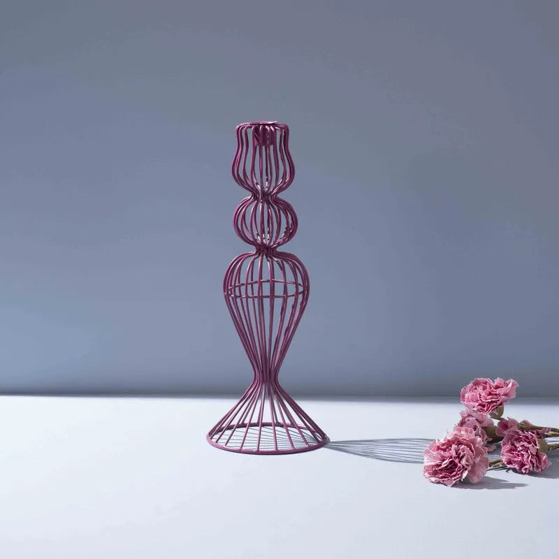 Twist Curve Candle Holder - Purple media 1