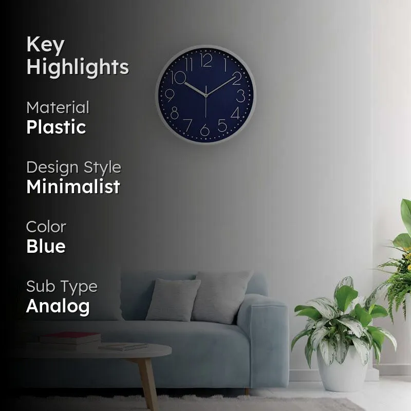 Elementary Wall Clock - Navy media 2