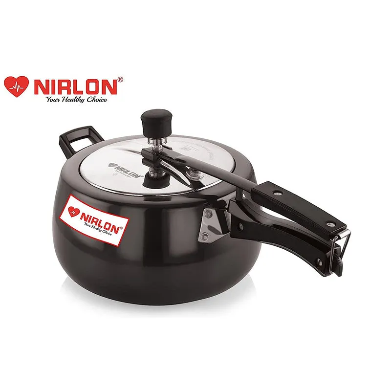 Nirlon Hard Aluminum Anodized Pressure Cooker - 5000 mL/ 7 Inches media 1