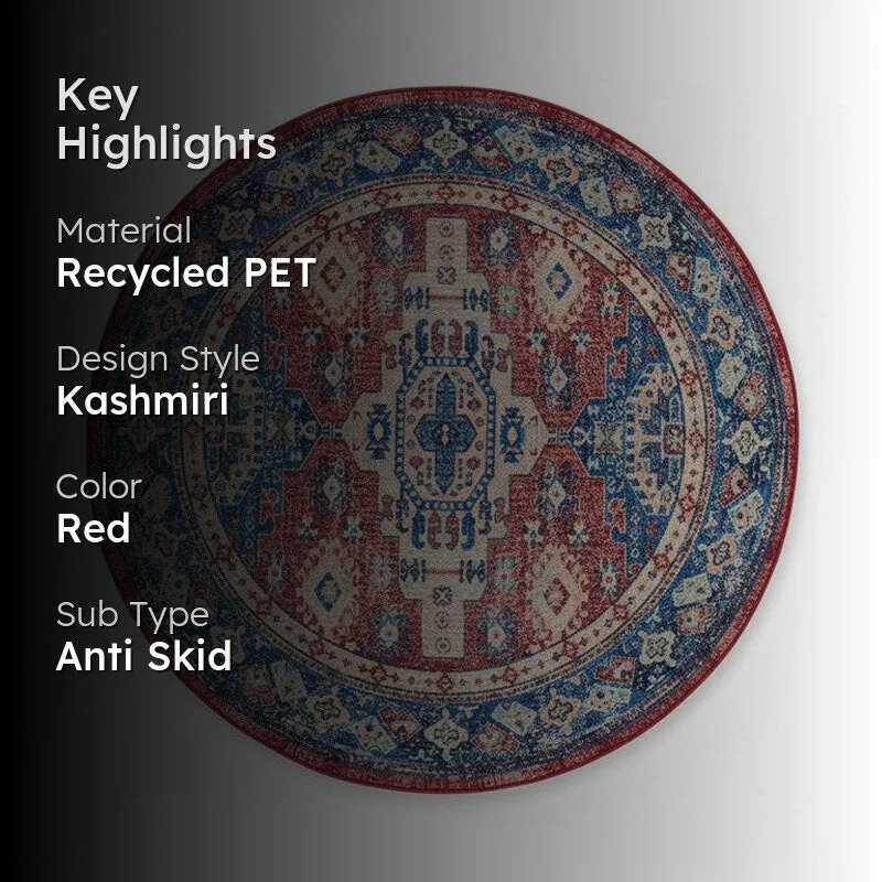 Oriental Tradition Round Recycled PET Rug media 2